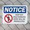 Signmission Keep Out Unauthorized Entry Prosecuted OSHA Notice Sign, Plastic, 14in W x 10in L, 2PK OS-2PACK-NS-P-1014-L-15866 - alternate 6